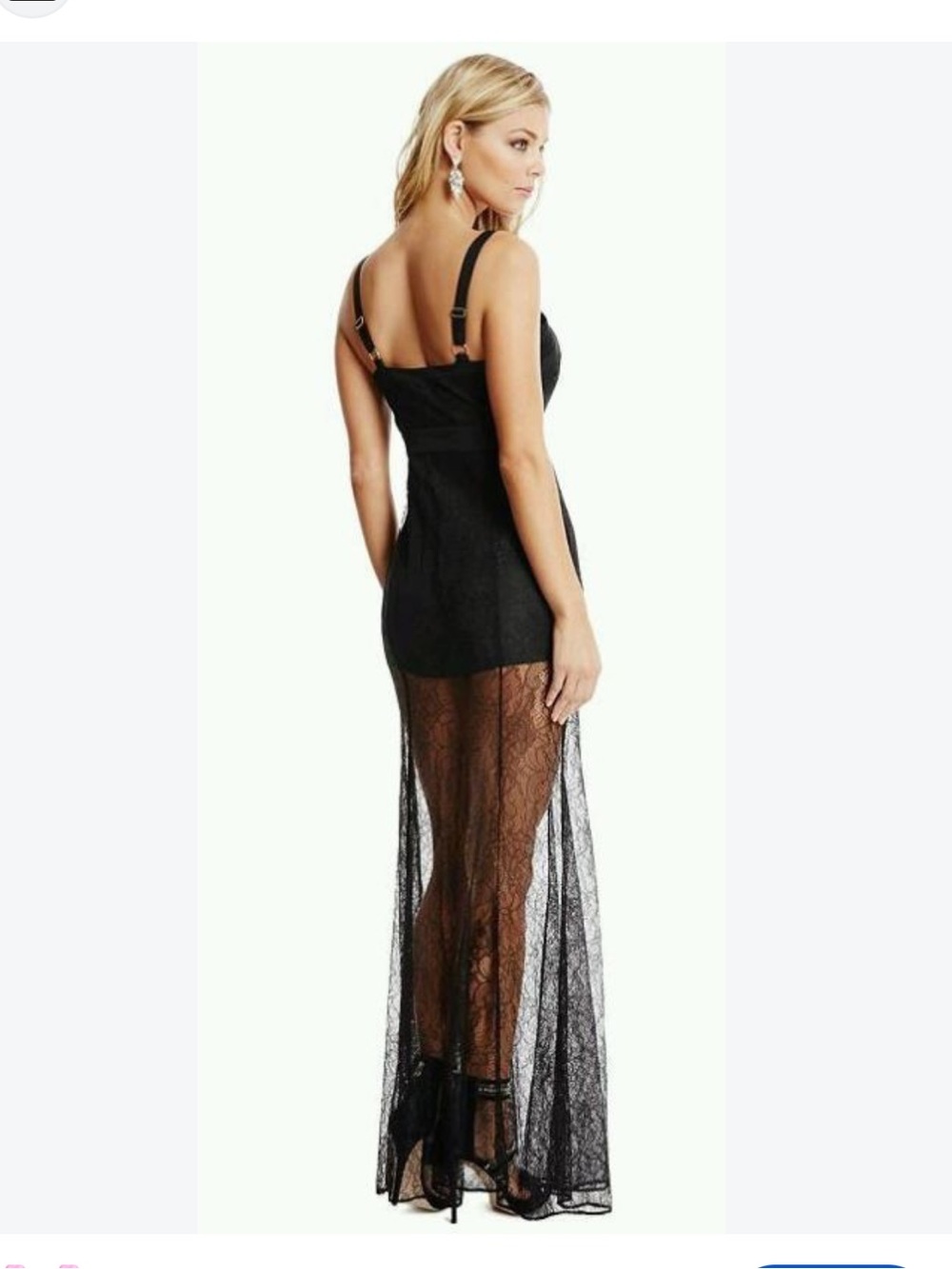 Marciano Black Lace Evening Dress - Picture 2 of 12